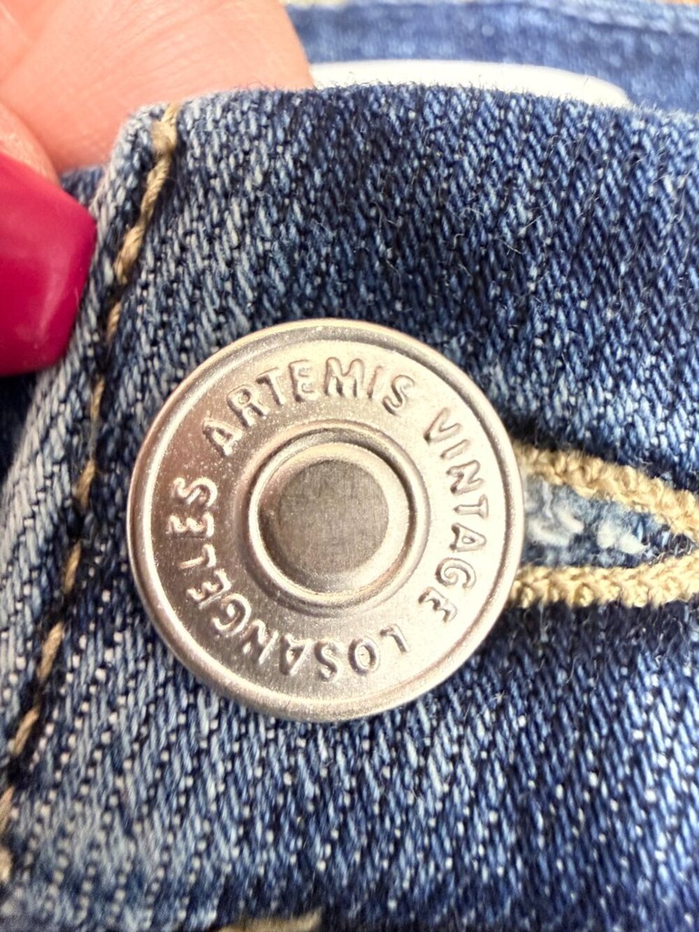 ARTEMIS VINTAGE Women's EUC Button-Fly High Rise Wide Leg Jeans | Size 5/26 - Picture 11 of 14
